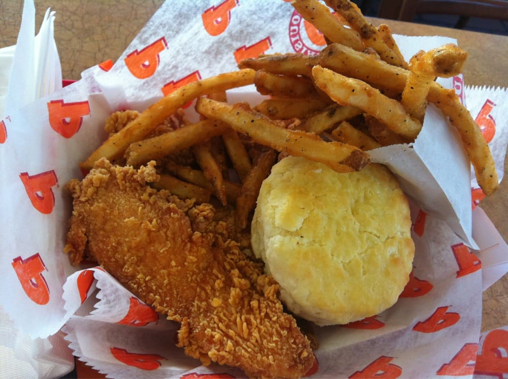 Chicken Tenders, Biscuit, & Cajun Fries Yelp