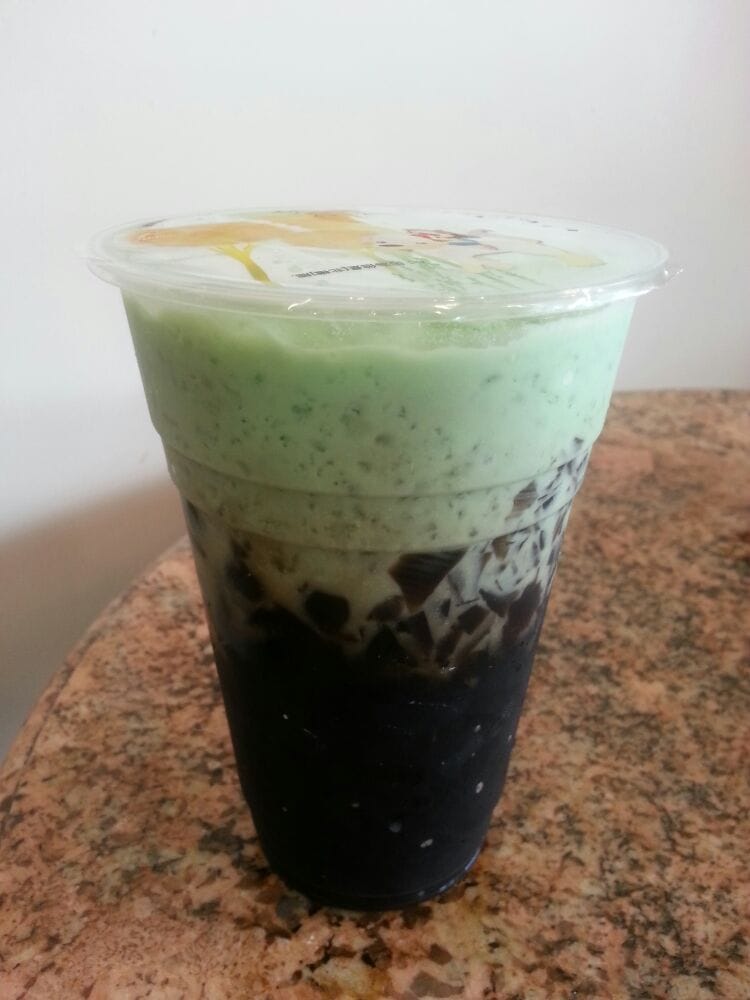 Black sea drink (coconut milk, grass jelly and boba). Yelp