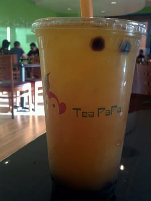 mango boba tea