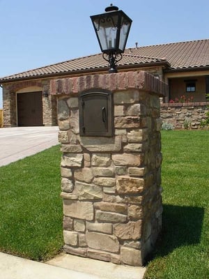 Brick+Mailbox+Column+Pictures ... are great for a brick mailbox. Cast aluminum, brass & steel mailboxes