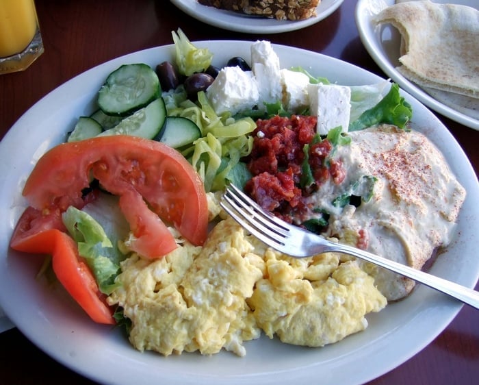 mediterranean breakfast eggs hummus some type of thick mediterranean breakfast eggs hummus some type of thick