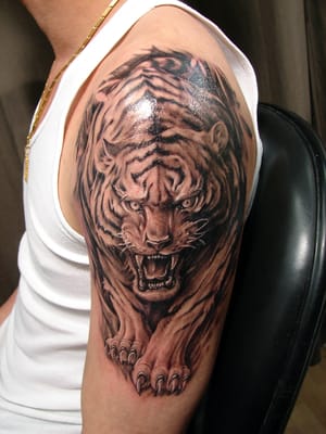 Tatto Sleves on Tiger Half Sleeve Tattoo   Yelp