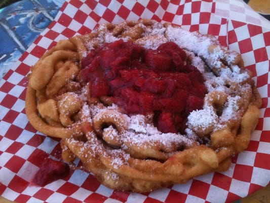 Strawberry Funnel Cake