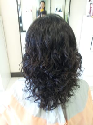 digital perm for medium length hair (tight curls) | Yelp
